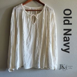 Old Navy Women's Floral Embroidered Blouse